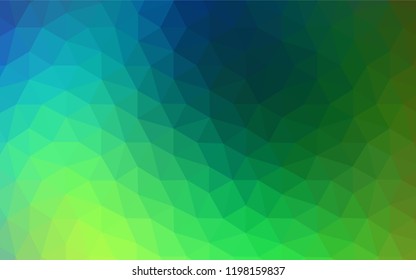 Light Blue, Green vector abstract mosaic backdrop. Colorful illustration in polygonal style with gradient. Brand new style for your business design.