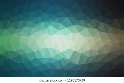 Light Blue, Green vector abstract mosaic backdrop. Glitter abstract illustration with an elegant triangles. Textured pattern for your backgrounds.