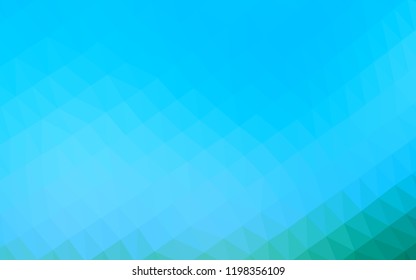 Light Blue, Green vector abstract polygonal texture. Shining colored illustration in a Brand new style. A completely new template for your business design.