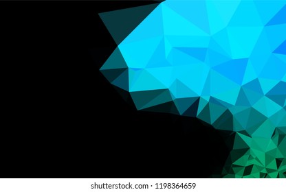 Light Blue, Green vector abstract polygonal texture. Colorful illustration in abstract style with gradient. The polygonal design can be used for your web site.