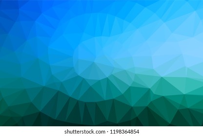 Light Blue, Green vector abstract polygonal cover. Glitter abstract illustration with an elegant design. A completely new template for your business design.