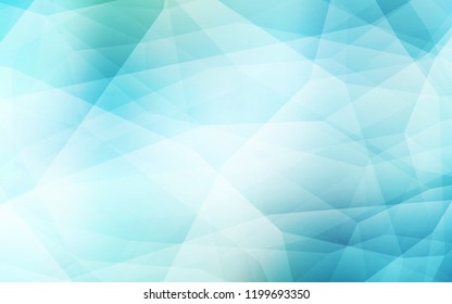 Light Blue, Green vector abstract polygonal template. Colorful illustration in abstract style with triangles. Template for cell phone's backgrounds.