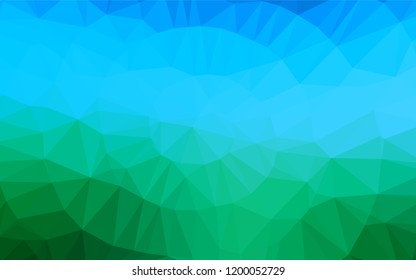 Light Blue, Green vector abstract polygonal texture. An elegant bright illustration with gradient. The polygonal design can be used for your web site.