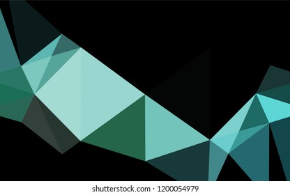 Light Blue, Green vector abstract polygonal layout. Colorful illustration in abstract style with gradient. Brand new style for your business design.