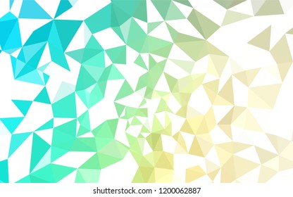 Light Blue, Green vector abstract polygonal background. Shining polygonal illustration, which consist of triangles. Pattern for a brand book's backdrop.