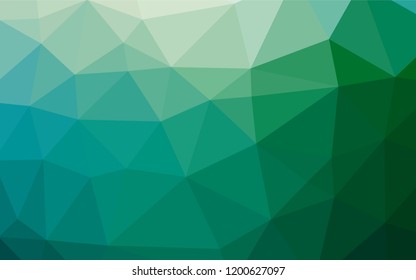 Light Blue, Green vector abstract polygonal cover. A vague abstract illustration with gradient. The textured pattern can be used for background.