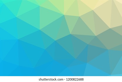Light Blue, Green vector abstract mosaic pattern. Elegant bright polygonal illustration with gradient. A completely new design for your leaflet.