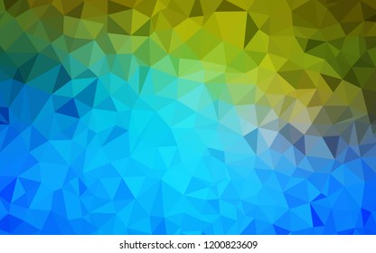 Light Blue, Green vector abstract polygonal background. Creative illustration in halftone style with triangles. Triangular pattern for your design.
