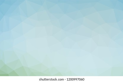 Light Blue, Green vector abstract mosaic pattern. Creative illustration in halftone style with gradient. Brand new design for your business.