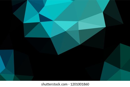 Light Blue, Green vector abstract polygonal cover. Geometric illustration in Origami style with gradient.  The elegant pattern can be used as part of a brand book.