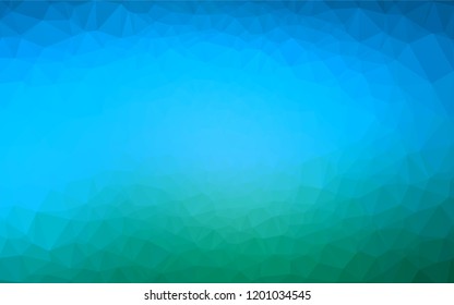 Light Blue, Green vector abstract polygonal cover. Creative geometric illustration in Origami style with gradient. A completely new design for your business.