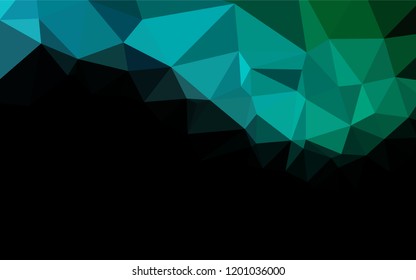 Light Blue, Green vector abstract polygonal texture. Triangular geometric sample with gradient.  The best triangular design for your business.