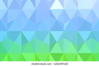Light Blue, Green vector abstract polygonal template. Colorful illustration in polygonal style with gradient. A new texture for your web site.