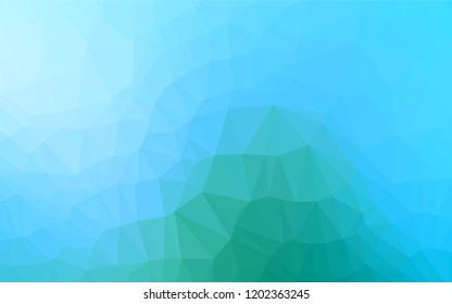 Light Blue, Green vector abstract polygonal cover. Brand new colored illustration in blurry style with gradient. A completely new template for your business design.
