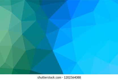 Light Blue, Green vector abstract mosaic pattern. Glitter abstract illustration with an elegant design. The textured pattern can be used for background.