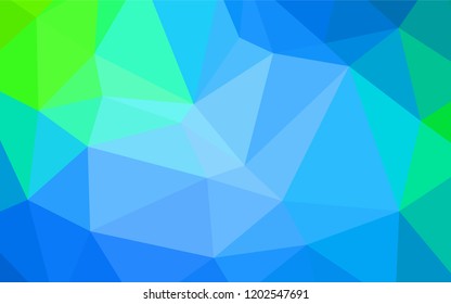 Light Blue, Green vector abstract mosaic backdrop. Modern geometrical abstract illustration with gradient. A new texture for your design.