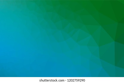 Light Blue, Green vector abstract polygonal layout. Geometric illustration in Origami style with gradient.  A completely new template for your business design.