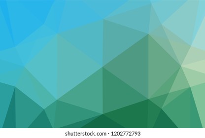 Light Blue, Green vector abstract polygonal texture. Glitter abstract illustration with an elegant design. Brand new design for your business.