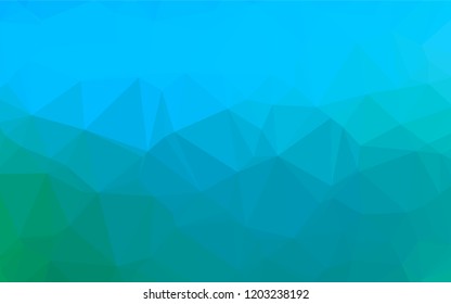 Light Blue, Green vector abstract mosaic background. A completely new color illustration in a vague style. The polygonal design can be used for your web site.