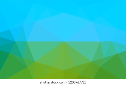 Light Blue, Green vector abstract polygonal texture. Creative geometric illustration in Origami style with gradient. A completely new design for your business.