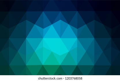 Light Blue, Green vector abstract mosaic pattern. Creative geometric illustration in Origami style with gradient. Textured pattern for your backgrounds.