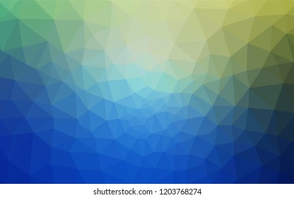Light Blue, Green vector abstract polygonal pattern. Creative geometric illustration in Origami style with gradient. New template for your brand book.