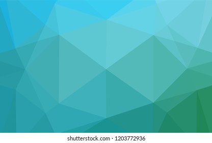 Light Blue, Green vector abstract polygonal layout. An elegant bright illustration with gradient. The polygonal design can be used for your web site.