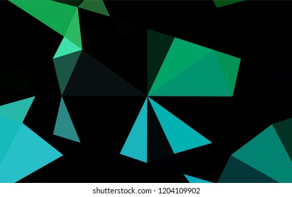 Light Blue, Green vector abstract polygonal cover. A sample with polygonal shapes. Brand new style for your business design.