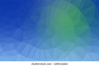 Light Blue, Green vector abstract polygonal texture. Brand new colored illustration in blurry style with gradient. The polygonal design can be used for your web site.