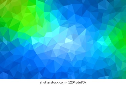 Light Blue, Green vector abstract polygonal pattern. Colorful illustration in abstract style with triangles. Polygonal design for your web site.