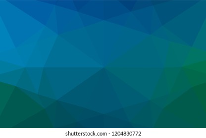 Light Blue, Green vector abstract mosaic backdrop. Modern geometrical abstract illustration with gradient. The best triangular design for your business.