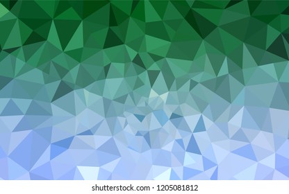 Light Blue, Green vector abstract mosaic pattern. Shining colorful illustration with triangles. A new texture for your web site.