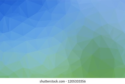 Light Blue, Green vector abstract mosaic background. A vague abstract illustration with gradient. The template can be used as a background for cell phones.