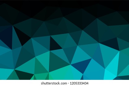 Light Blue, Green vector abstract polygonal cover. Glitter abstract illustration with an elegant design. The polygonal design can be used for your web site.