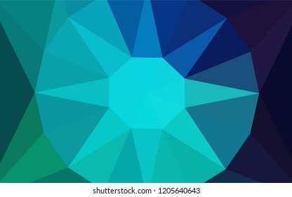 Light Blue, Green vector abstract mosaic background with a diamond. Elegant polygonal illustration with gradient. New template for your brand book.