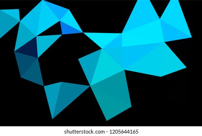 Light Blue, Green vector abstract mosaic pattern. Brand new colored illustration in blurry style with gradient. Triangular pattern for your business design.