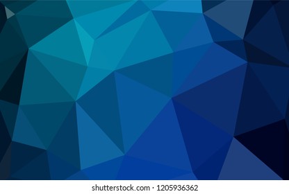 Light Blue, Green vector abstract mosaic pattern. Shining colorful illustration with triangles. Triangular pattern for your design.