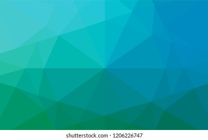 Light Blue, Green vector abstract polygonal layout. Creative geometric illustration in Origami style with gradient. The completely new template can be used for your brand book.