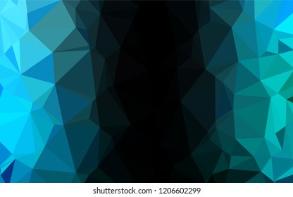 Light Blue, Green vector abstract mosaic background. An elegant bright illustration with gradient. The template can be used as a background for cell phones.
