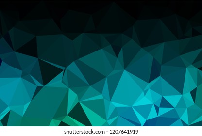 Light Blue, Green vector abstract mosaic backdrop. Geometric illustration in Origami style with gradient.  The template can be used as a background for cell phones.