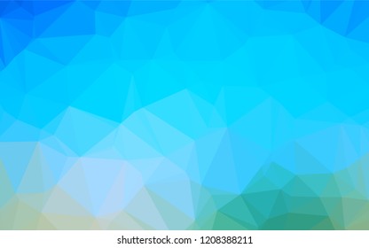 Light Blue, Green vector abstract mosaic background. A sample with polygonal shapes. A completely new design for your business.