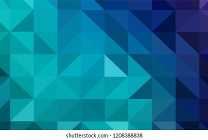 Light Blue, Green vector abstract polygonal template. Glitter abstract illustration with an elegant triangles. Textured pattern for your backgrounds.