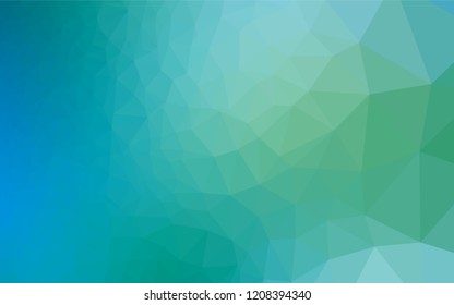Light Blue, Green vector abstract polygonal texture. Shining colored illustration in a Brand new style. Triangular pattern for your business design.