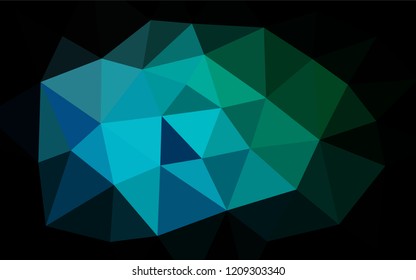 Light Blue, Green vector abstract polygonal layout. Triangular geometric sample with gradient.  Brand new design for your business.