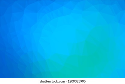 Light Blue, Green vector abstract polygonal cover. Geometric illustration in Origami style with gradient.  Brand new style for your business design.