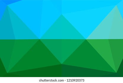 Light Blue, Green vector abstract mosaic pattern. Creative illustration in halftone style with gradient. A completely new design for your business.