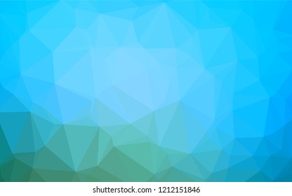 Light Blue, Green vector abstract mosaic background. Shining colored illustration in a Brand new style. The polygonal design can be used for your web site.