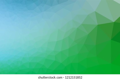 Light Blue, Green vector abstract polygonal layout. Colorful illustration in abstract style with gradient. The template can be used as a background for cell phones.
