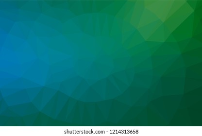 Light Blue, Green vector abstract mosaic pattern. Shining colored illustration in a Brand new style. The elegant pattern can be used as part of a brand book.
