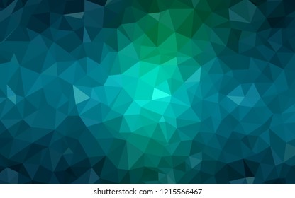 Light Blue, Green vector abstract mosaic pattern. Colorful abstract illustration with triangles. Triangular pattern for your design.